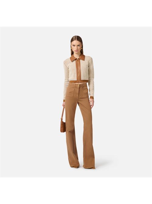 jeans a zampa con taschini Elisabetta Franchi | PJ22N61E2AI6